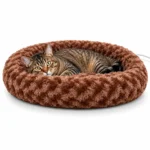 Cozy Tabby in Plush Heated Bed