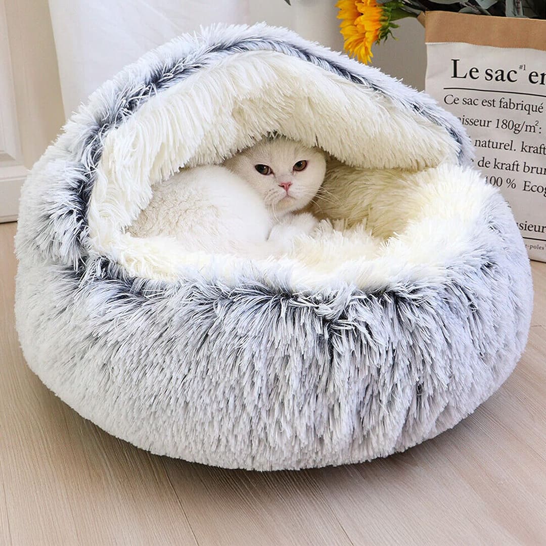 cozy cave cat bed