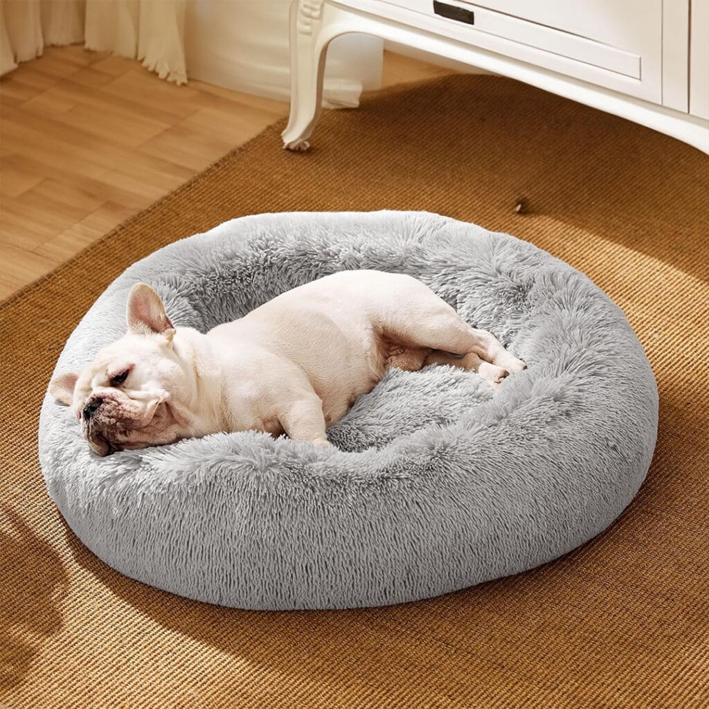 donut calming dog bed 6