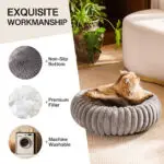 donut cat bed for indoor cats 2