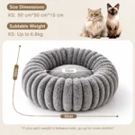 donut cat bed for indoor cats 4 1