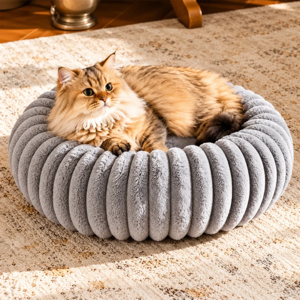 donut cat bed for indoor cats 6 1