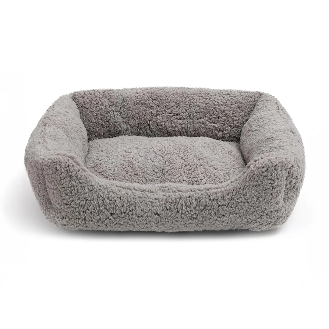 eco friendly dog bed light grey