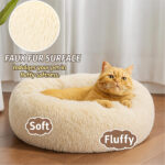 fluffy donut cat bed 1