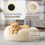 fluffy donut cat bed 2
