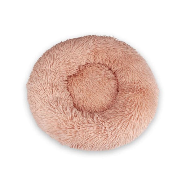 luxury calming dog bed pink