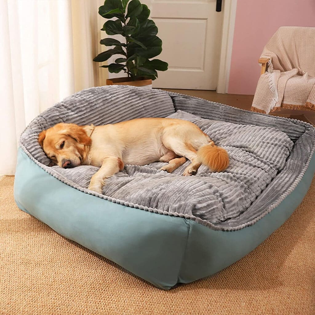 orthopedic dog bed with bolster 2