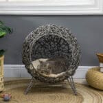 rattan cat cave bed 1