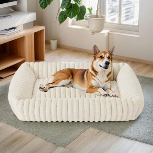washable calming dog bed