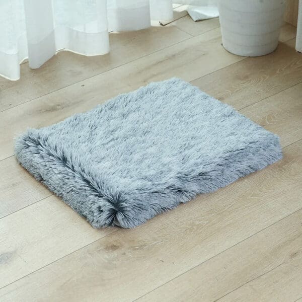 luxury memory foam dog bed snowy grey