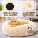 fluffy donut cat bed 2