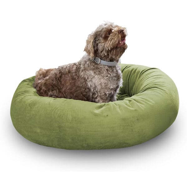 calming nest dog bed green