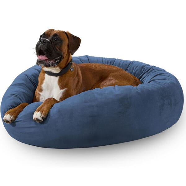 calming nest dog bed navy