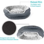 faux fur calming dog bed 2