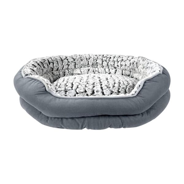 faux fur calming dog bed