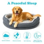 faux fur calming dog bed 3