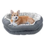 faux fur calming dog bed 5