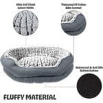 faux fur calming dog bed 6