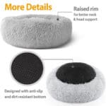 faux fur donut cat bed 3