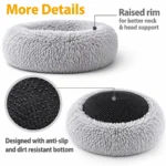 faux fur donut cat bed 3