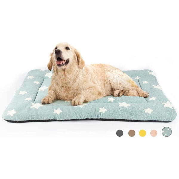 recycled material dog bed blue
