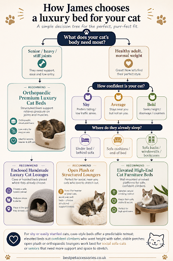 How James chooses a luxury bed for your cat