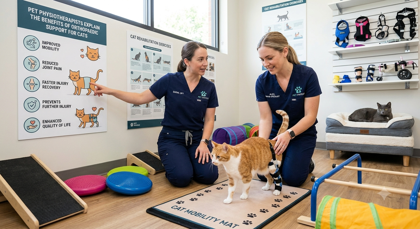 Pet Physiotherapists Explain the Benefits of Orthopaedic Support for Cats