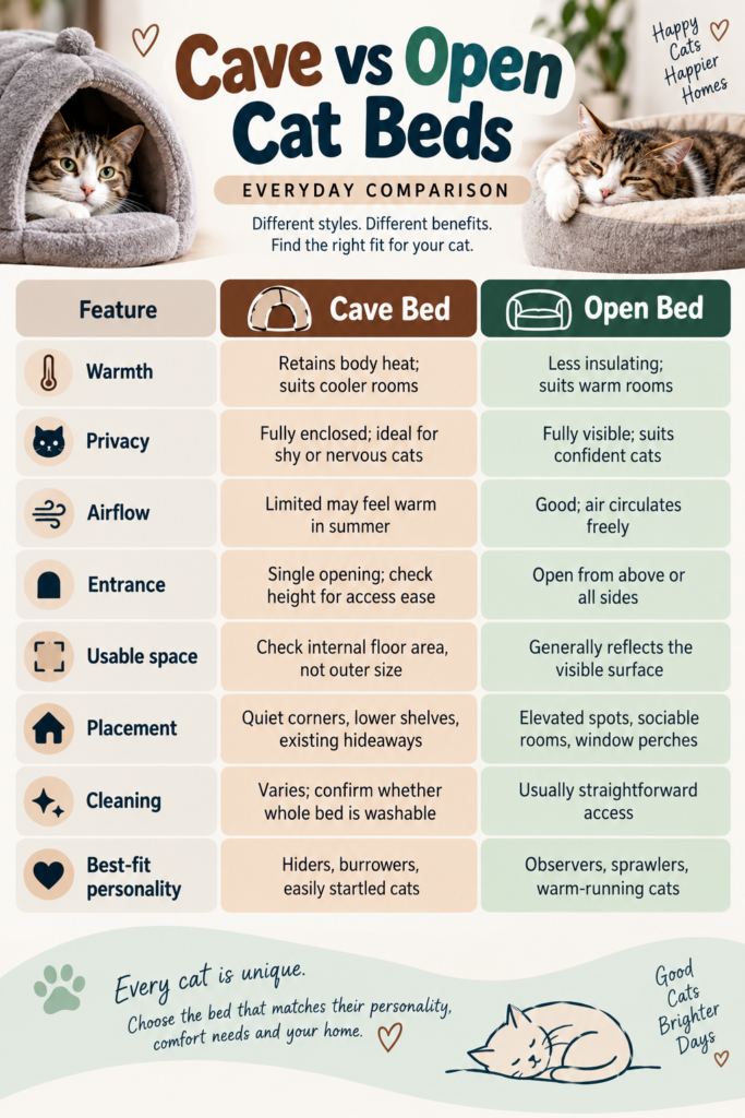 Cave vs Open Cat Beds — Everyday Comparison