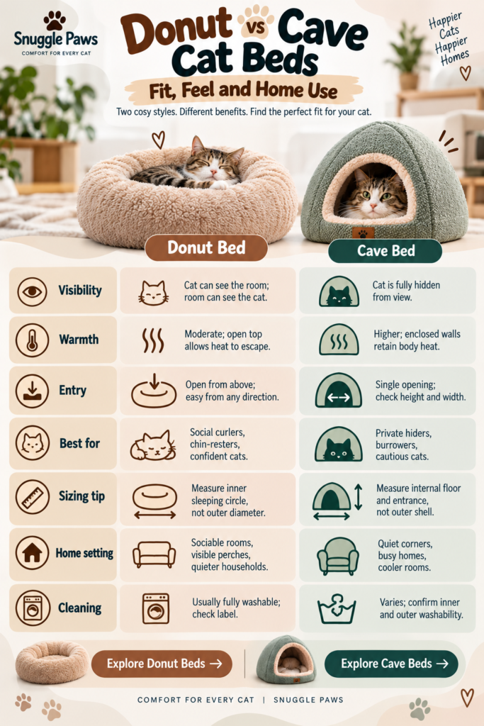 Donut vs Cave Cat Bed Comfort Guide